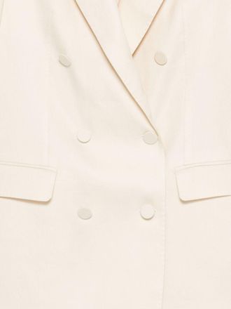 Tagliatore Double-Breasted Linen Blazer - Beige