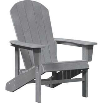 vidaXL Silla Adirondack Gris Claro 74 X 82 X 92cm Pl&aacute;stico Vidaxl
