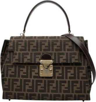 Fendi Pre-owned Vintage Handbag - Dames - Vintage Handtas - Bruin - ONE Size - Leer - Vintage