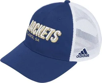 adidas Mens adidas Navy Georgia Tech Yellow Jackets Mascot Block Letter Slouch Trucker Adjustable Hat at Nordstrom