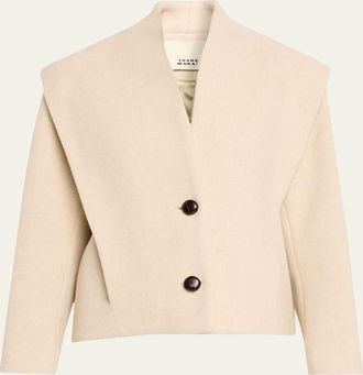 Isabel Marant Dyogo Inset-Shoulder Wool Coat