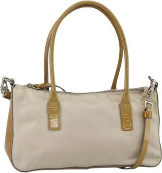 Prada Pre-owned Vintage Handbag - Dames - Vintage Handtas - Beige - ONE Size - Leer - Vintage