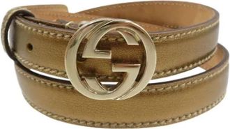Gucci Pre-owned Leather belts - Dames - Vintage Accessoires - Bruin - ONE Size - Leer - Vintage