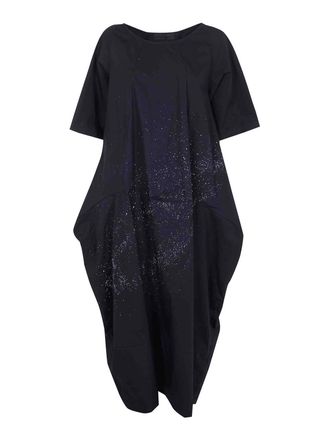 Maria Calderara Crinkled Cotton Long Dress