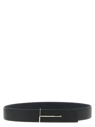 Tom Ford Grain Leather Reversible Belt - Black