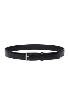 Sandro Rectangular buckle leather belt in Black at Nordstrom, Size Medium