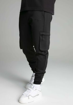 Siksilk Sweatpants SIKSILK Siksilk Jogginghose Cargo Joggers, Herren, Gr. XL, N-Gr, schwarz, Obermaterial: 95% Polyester PES. 5% Elasthan EL., Hosen Sweatpant