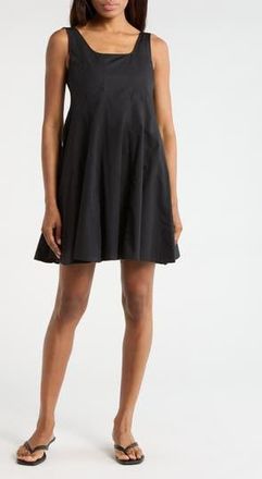 Theory Sleeveless Seam Poplin Skater Dress in Black at Nordstrom Rack, Size 14