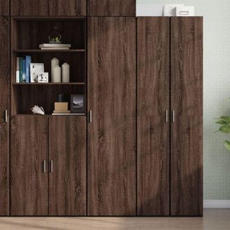 vidaXL Vidaxl - Credenza Rovere Marrone 45x42,5x185 cm in Legno Multistrato
