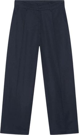 Janice Paperbag Broek - Dames - Straight fit broeken - Blauw - 2XL - Broeken