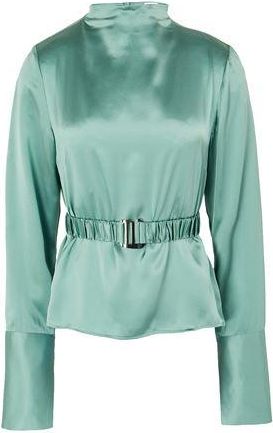 8 by YOOX SILK RUFFLED BLOUSE