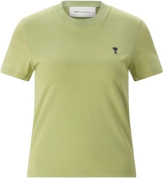 Ami De Coeur T-Shirt - Dames - T-shirts - Groen - XS - Katoen - Tops