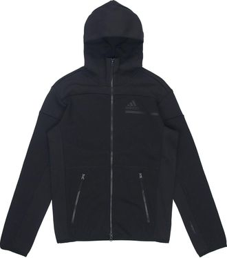 adidas Sports Stylish Zipper Hooded Jacket Black GM6531