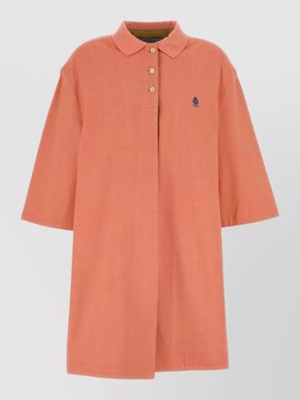 Prada piquet short sleeve overcoat dress