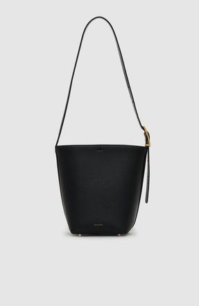 Anine Bing Elly Medium Bucket Bag Grained Leather in Black at Nordstrom