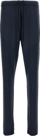 Rier Plombe Wool Jogging Trousers With Adjustable Waist And Elastic Cuffs