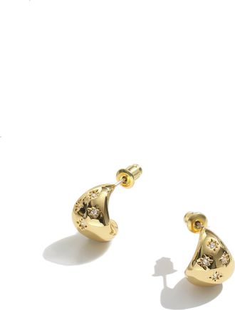 Classicharms Sparkling Star Drop Shape Studs