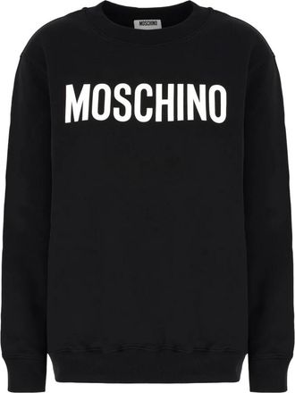 Moschino Sweatshirt - Dames - Sweatshirts - Zwart - 2XS - Katoen - Hoodies & sweatvesten
