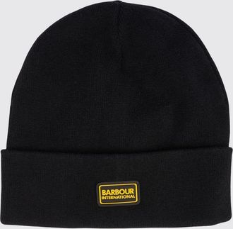 Barbour Berretto beanie in lana con risvolto e patch logo