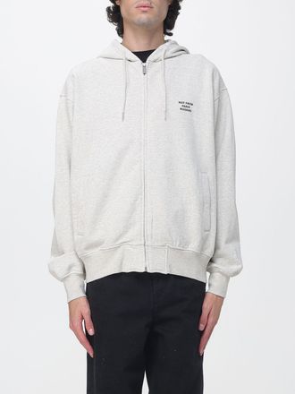 Dr&ocirc;le de Monsieur Dr&ocirc;le de Monsieur Felpa con cappuccio e zip in cotone con logo a contrasto