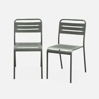 Sweeek Sweeek - Set Di 2 Sedie Da Giardino In Acciaio