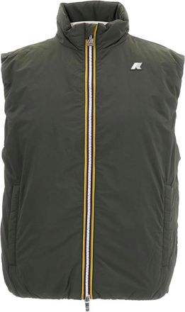 K-Way logo-patch gilet - Green