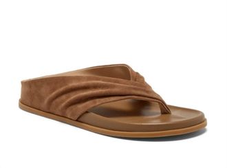 Silent D Womens Hedley Thong Sandals In Coffee Suede