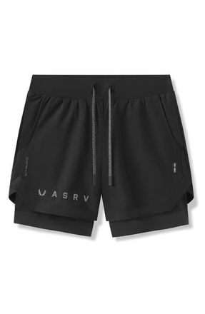 ASRV Tetra-Lite 5-Inch 2-in-1 Lined Shorts in Black Reflective Classic at Nordstrom, Size Medium