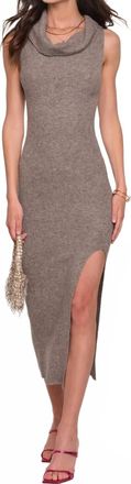 Heartloom Cruz Cowl Neck Sweater Dress In Taupe