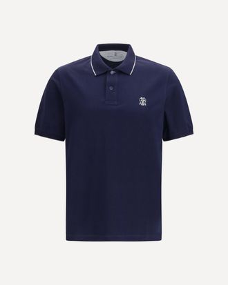 Brunello Cucinelli Polo in cotton jersey with short sleeves Male S