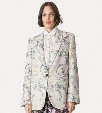 Forte_Forte Linen Blend Hopsack Jacket Peonia My Love In Glicine