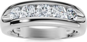 Pompeii3 Mens 3/4ct Diamond White Gold Wedding Ring Band New Size Selectable