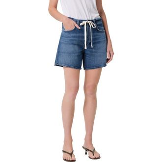 Citizens Of Humanity Brynn Drawstring Denim Shorts in Avant Mid/Dark Indigo at Nordstrom, Size 23