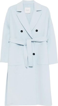 Ermanno Scervino Cappotto doppiopetto con cintura - Blu