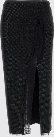 Self Portrait Gonna midi Self-Portrait in jersey con strass applicati