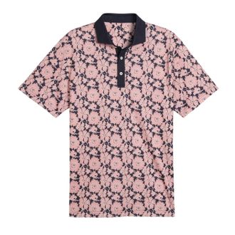 Puma Heren Pique Performance Polo Shirt (Perzik/Blauw)