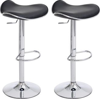 Clp Set 2 sgabelli Shanghai in similpelle nero