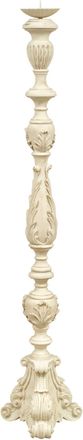 Biscottini International Biscottini - Candelabro De Madera Con Acabado Blanco Antiguo Hecho En Italia