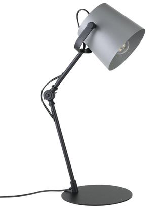 Eglo Eglo Goodall 1 Light Table Lamp With Black Finish & Grey Shade