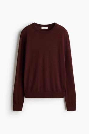 H&M Merino Wool Jumper in Dark Brown at Nordstrom, Size X-Small