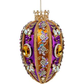 Mark Roberts Faberge Jewel Egg Ornament, Copper/Purple in Rust/copper at Nordstrom