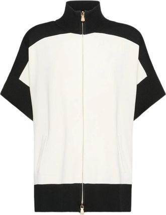 Elena Miro Kort Mouw Viscosemix Vest - Dames - Vesten - Zwart - S - Nylon - Truien & Vesten