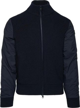 Moncler Truien & Vesten, Heren, Blauw, L, Stijlvolle lichte jassen voor alle seizoenen