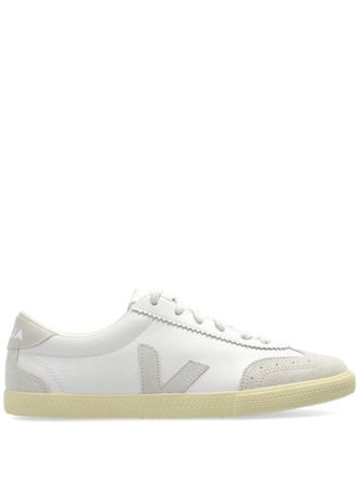 Veja White Lace Up Sneakers