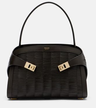 Ferragamo Hug Medium woven leather shoulder bag