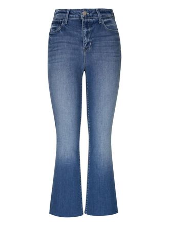 L'agence Kendra cropped trousers - women - Spandex/Elastane/Cotton/Polyester - 25 - Blue