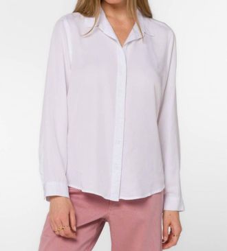 Velvet Heart Leila Long Sleeve Shirt In Optic White