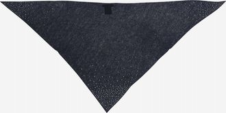 Faliero Sarti Womens Cashmere Scarf With Swarovski Navy Scarfs