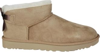 UGG Ultra Mini Bailey Bow Boot - Dames - Schoenen - Beige - Maat: 38 EU Zijde