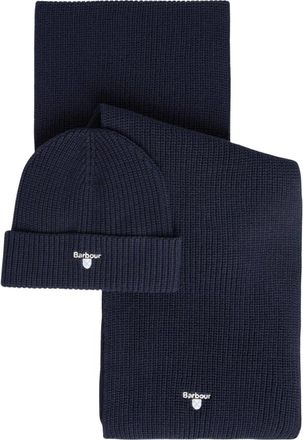 Barbour Mgs 0107 Sjaal en Muts - Heren - Wintersjaals - Blauw - ONE Size - Katoen - Accessoires